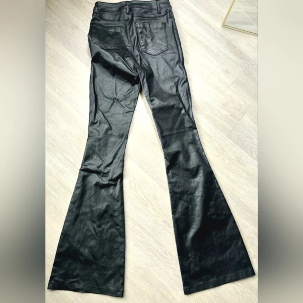 Windsor Sleek Business High-Rise Faux Leather Flare Pants Size S NWT - Picture 4 of 6